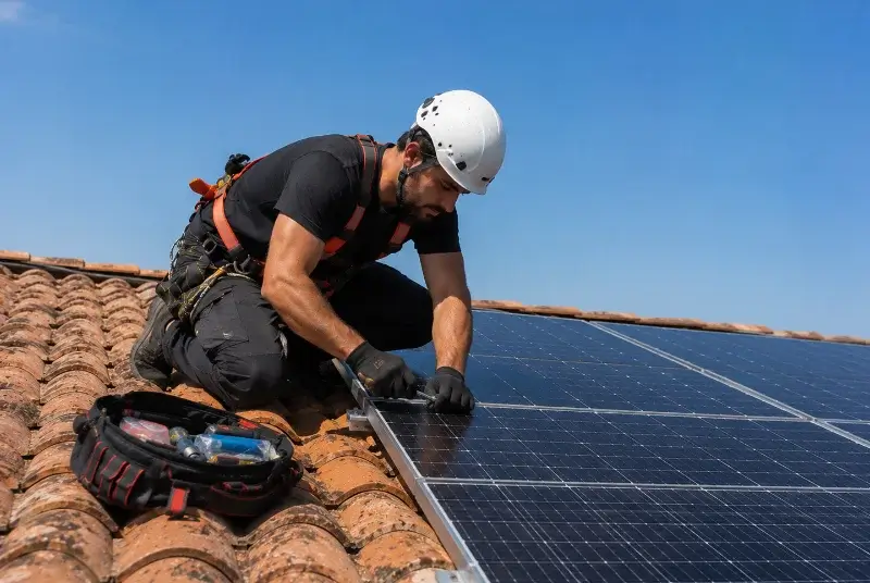 Maintenance et monitoring de panneaux solaires à Montbolo