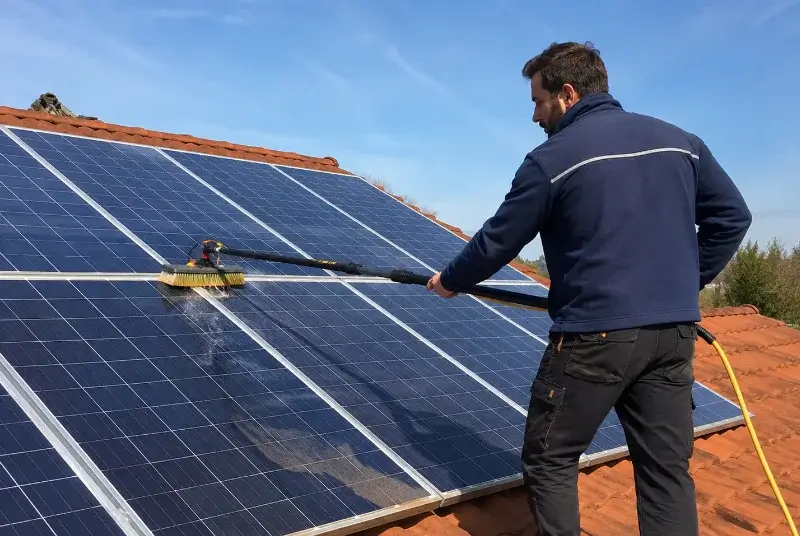 Nettoyage et entretien de panneaux solaires à Montbolo